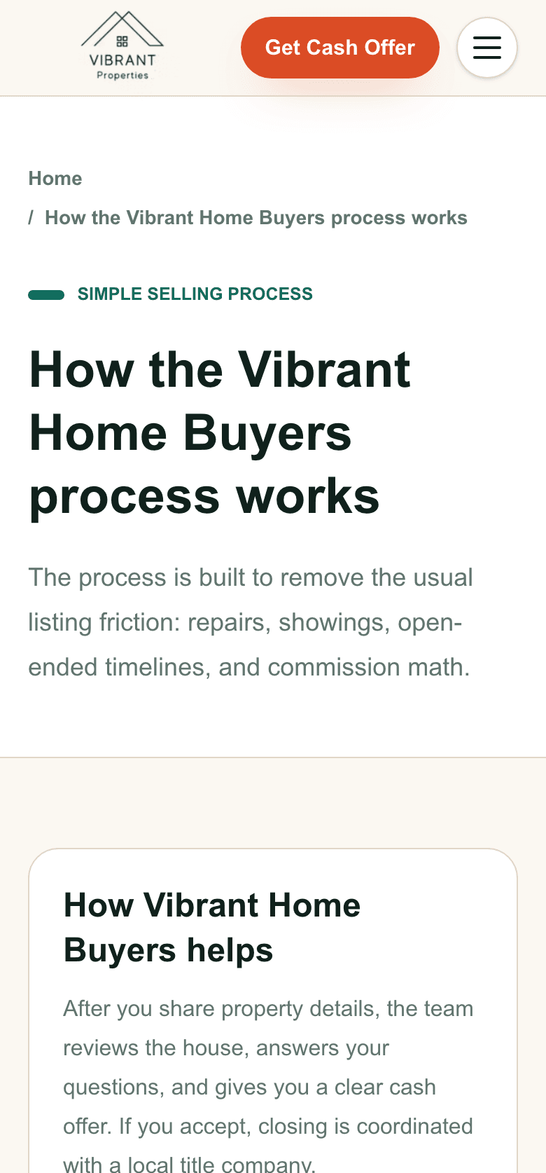How it works – mobile view